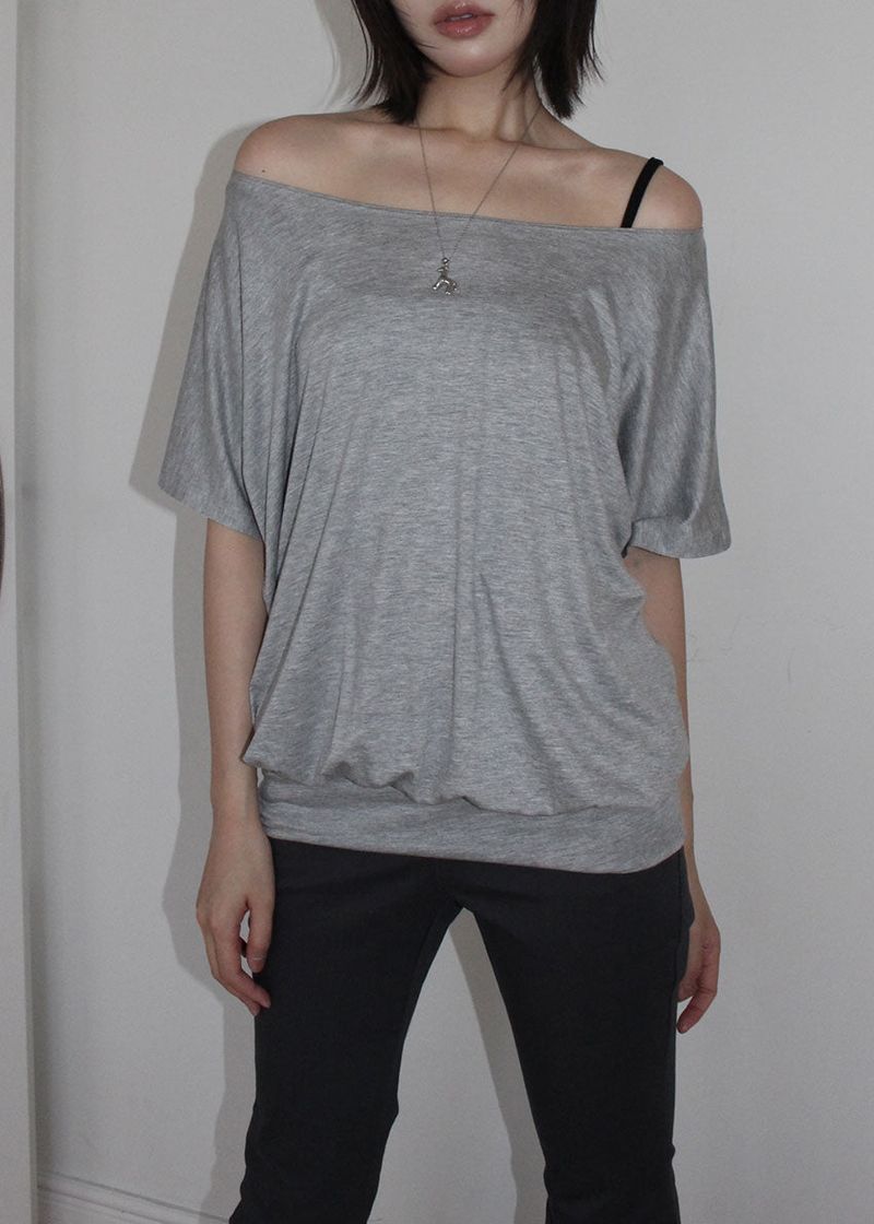 OFF SHOULDER HALF TOP OPS (3color)