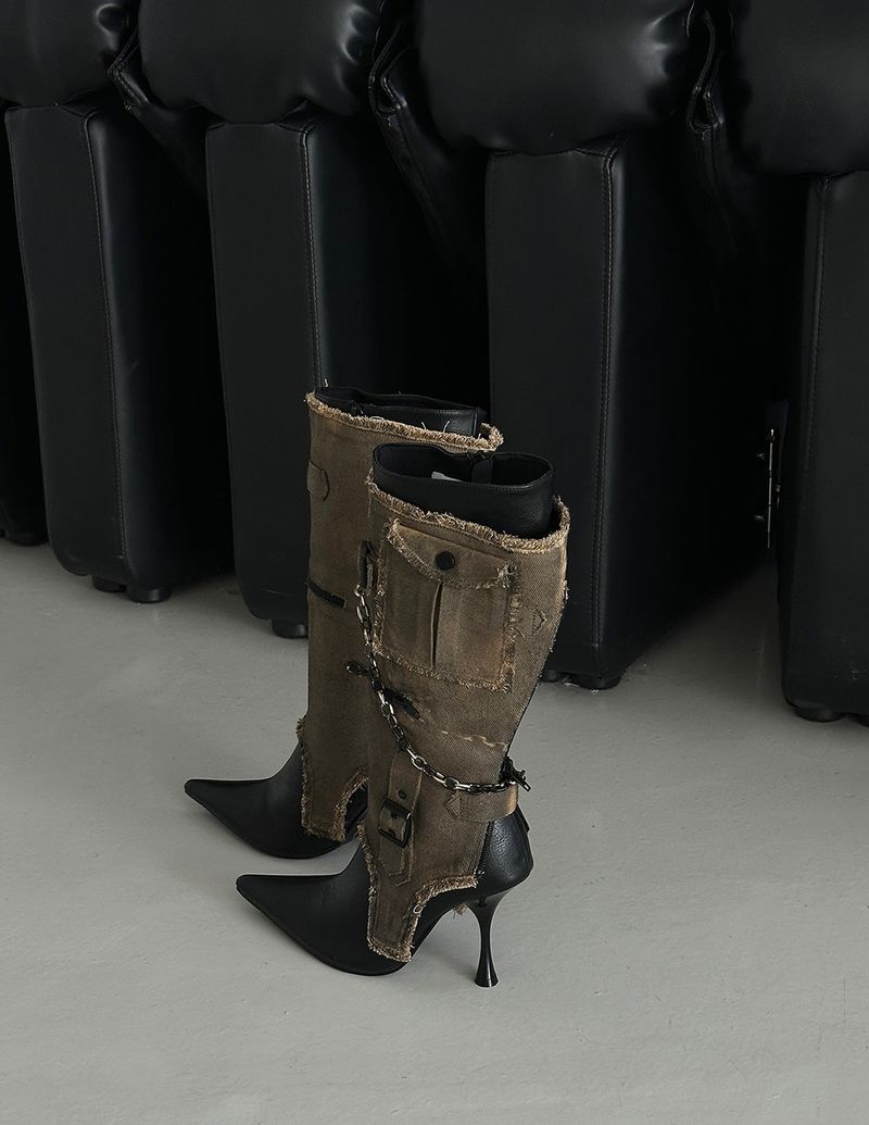 1:1 Custom Order Vintage Warm Cowhide Boots