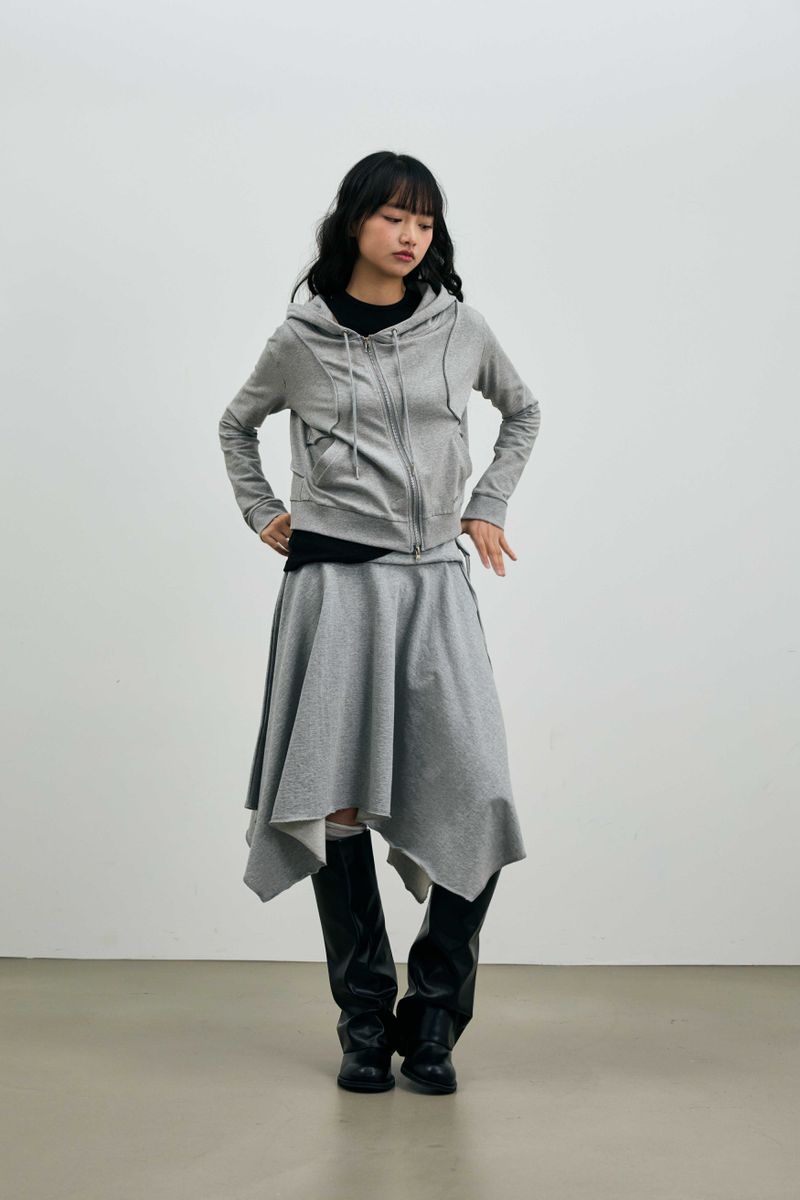 SILENT MIRAGE SWEAT SKIRT / MELANGE