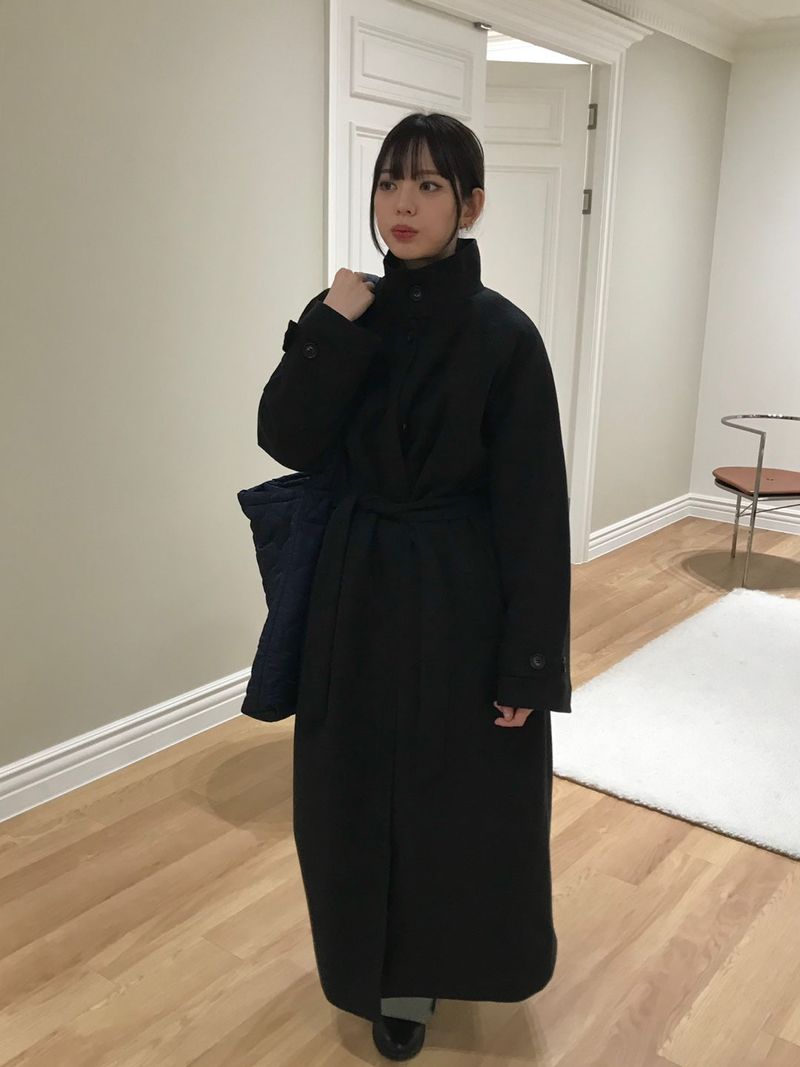 Verliebt high neck long coat