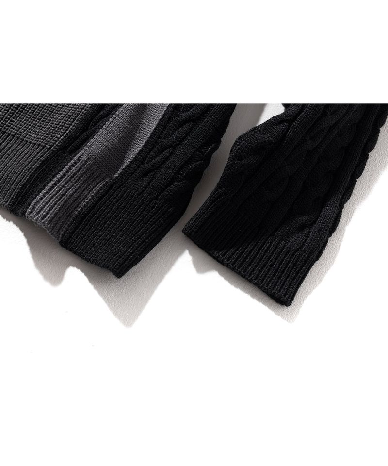 MULTIPLE INCISON CABLE KNIT MFONT002