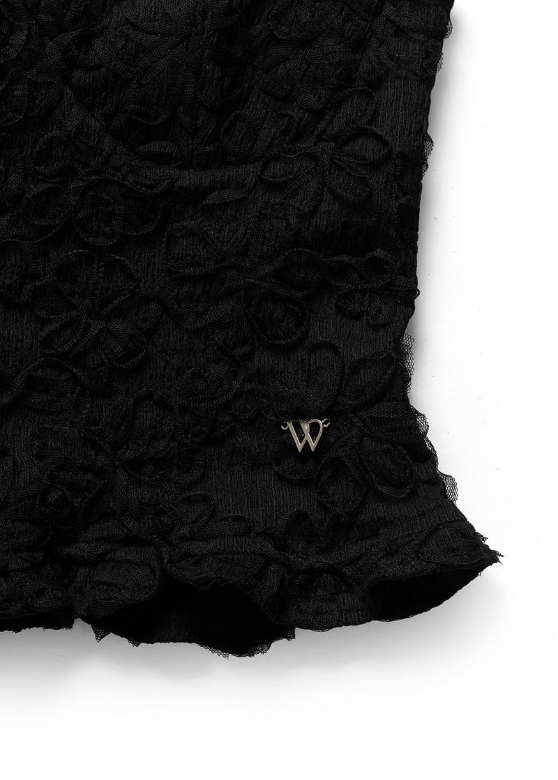 Flower pattern halter top_black