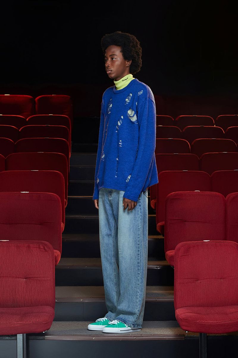 DESTROYED MOHAIR KNIT / BLUE