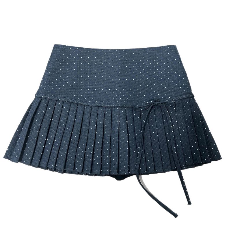 Melody Dot Pleated Mini Skirt (3 colors)