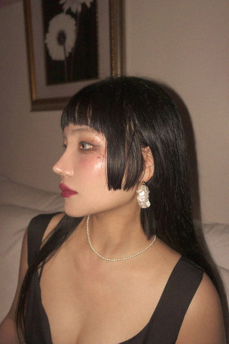 PEARL PETAL DROP EARRINGS