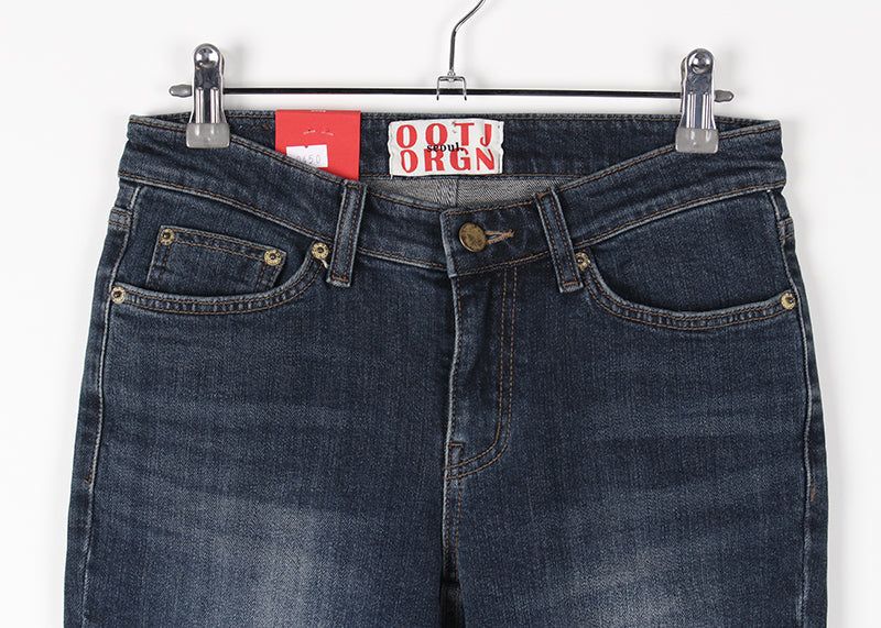 SHIRRING CAPRI DENIM