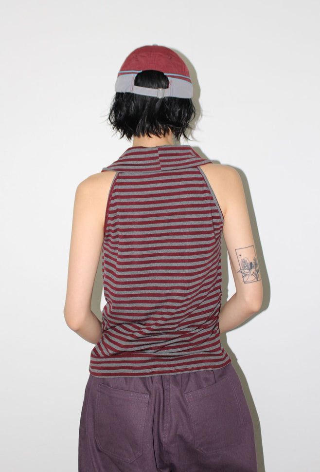 (2-way) STAR STUD DRAPE SLEEVELESS