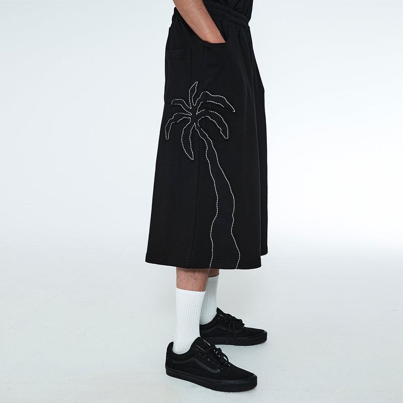 Sserpe（セルぺ）の「Palm Tree Appliqué Bermuda Sweat Pants Black（Pants）」
