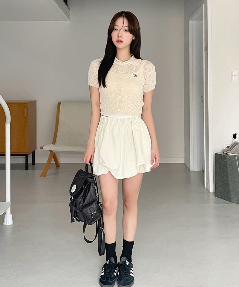 SLAB COLLAR KNIT CARDIGAN [3color]