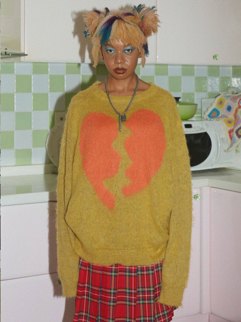 Broken Heart Knit Green