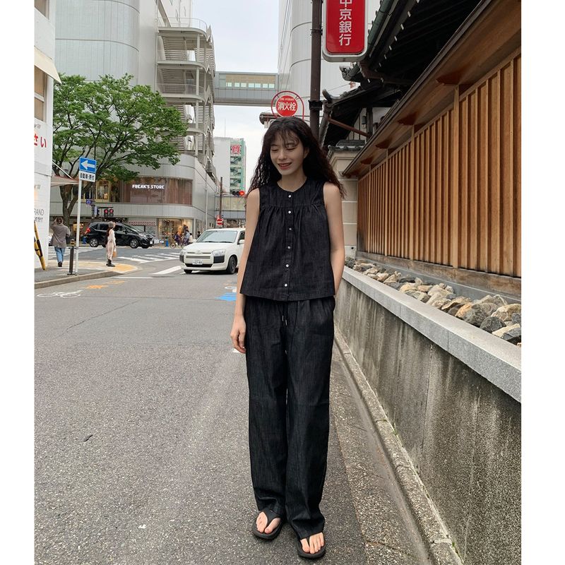 Matil denim banding pants