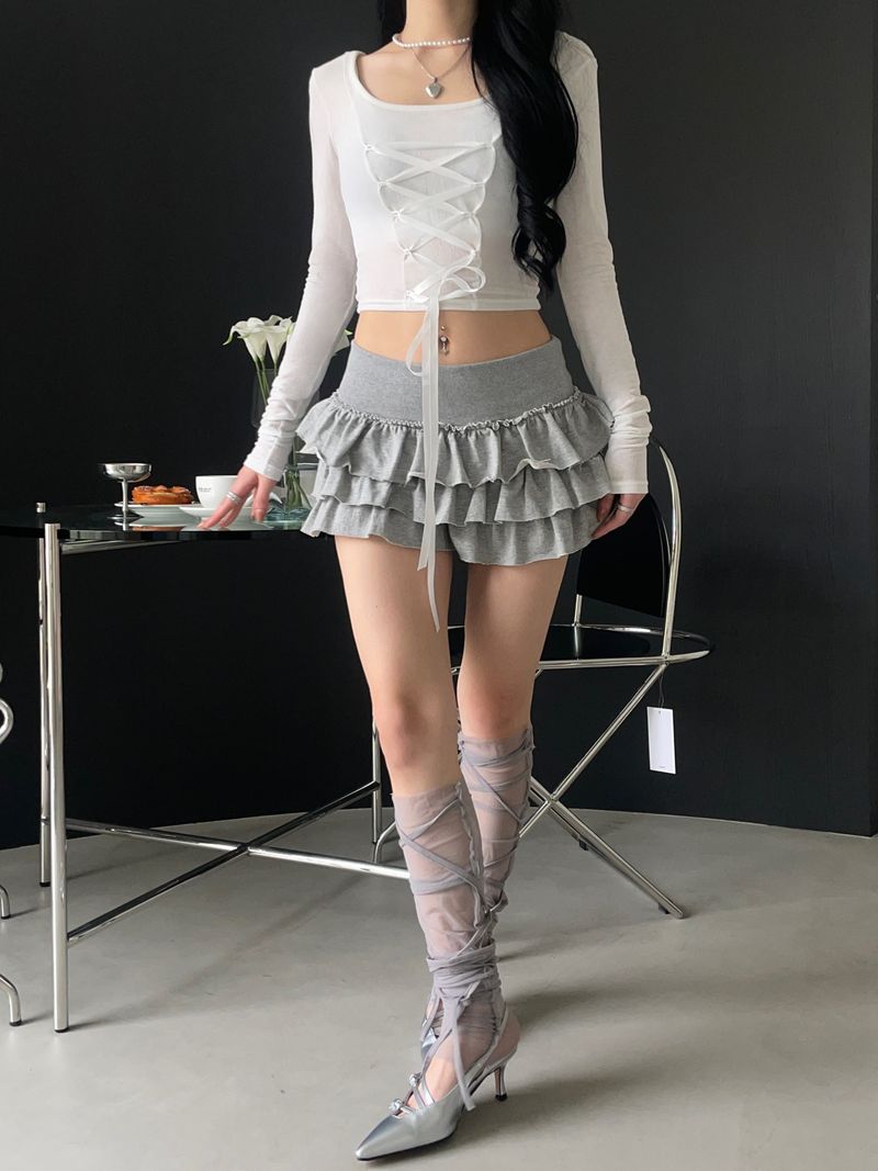 Strap mesh leg warmer
