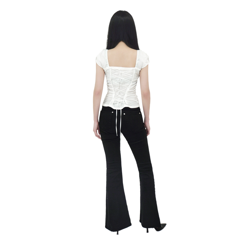 YOUR SHIRRING BLOUSE [WHITE]