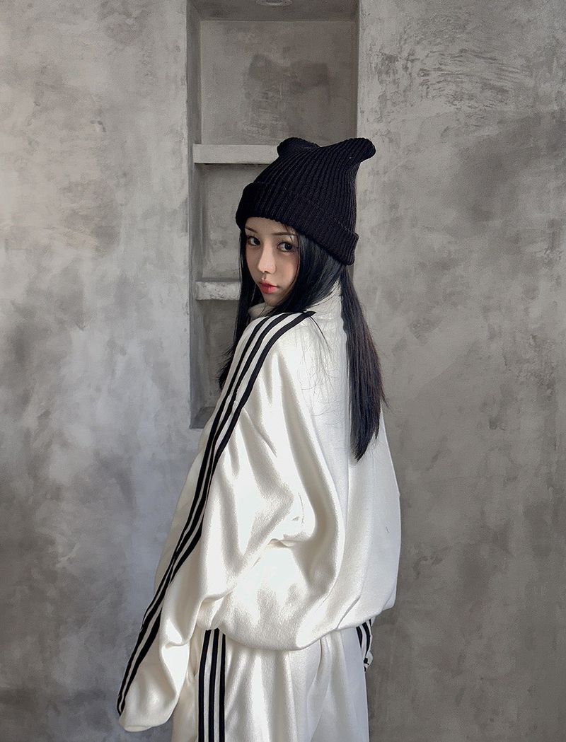 A beanie with cat ears