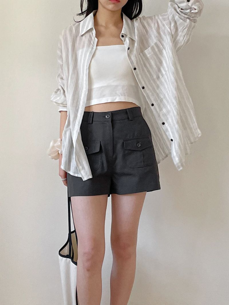 Block Stripe Loose Fit Shirt