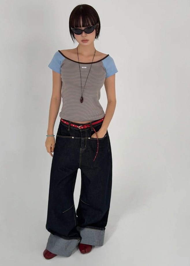 RAGLAN OFF-SHOULDER TEE