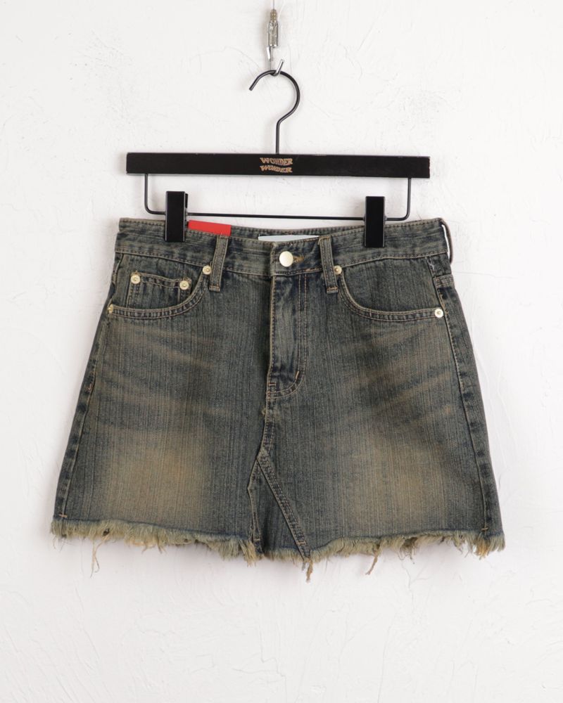 Rattan Vintage Washed Surgical Mini Skirt