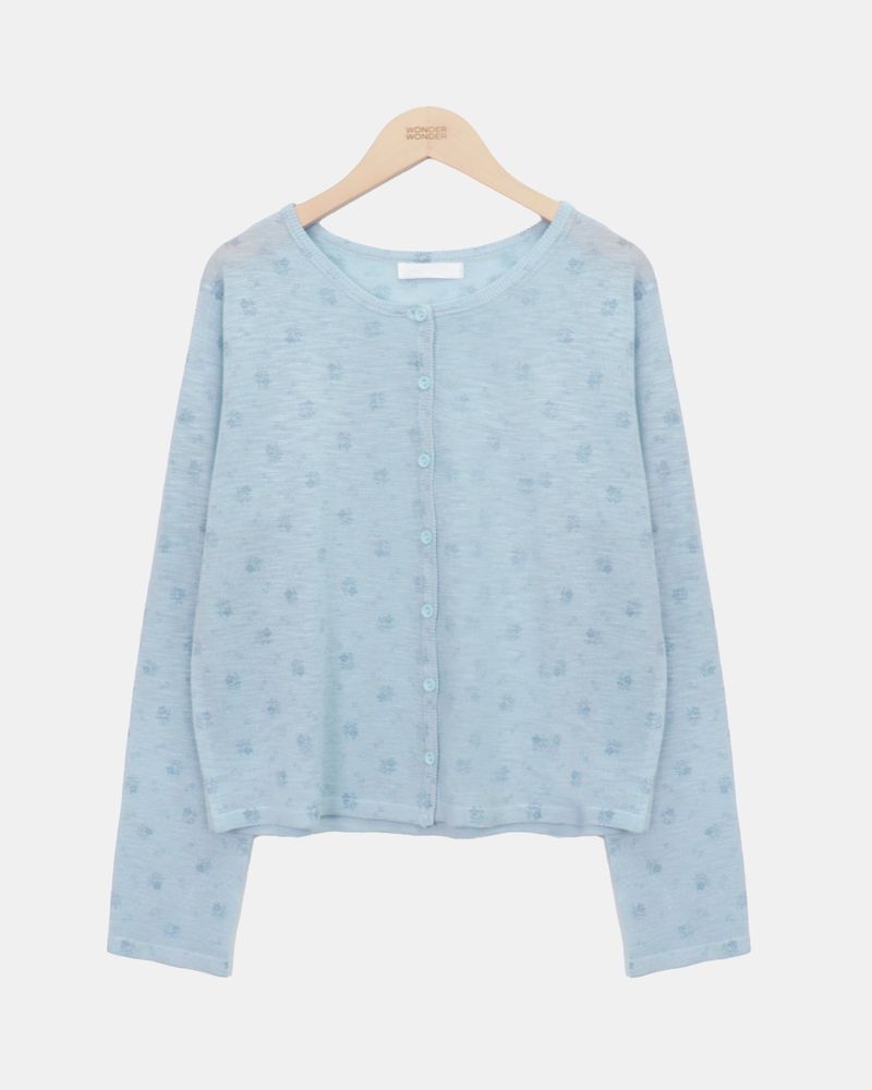 Nichu Flower Pattern Cardigan