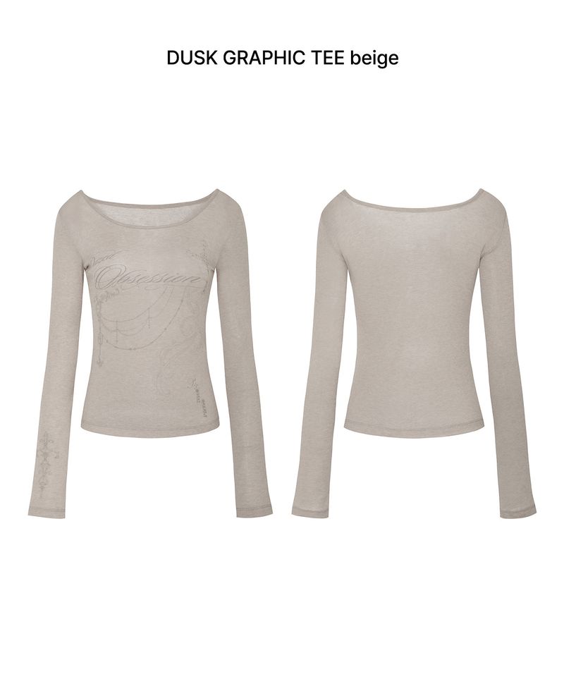 DUSK GRAPHIC TEE beige