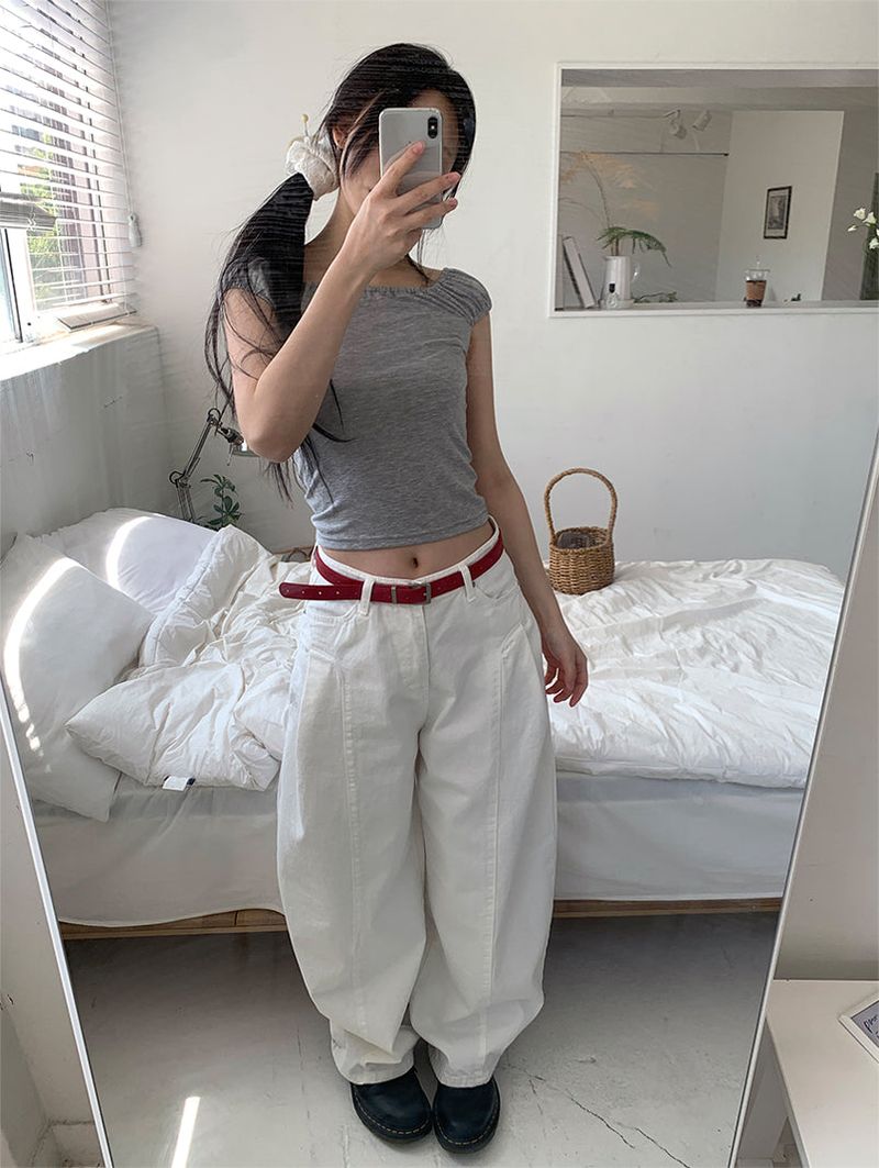 PELVIS PINTUCK BALLOON PANTS (3C)