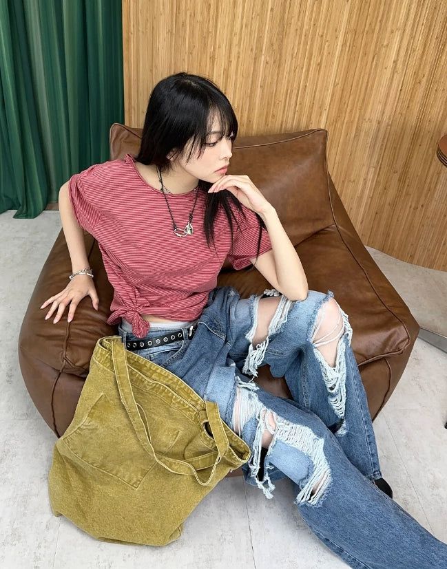 Rudd Distressed Washed Denim Pants