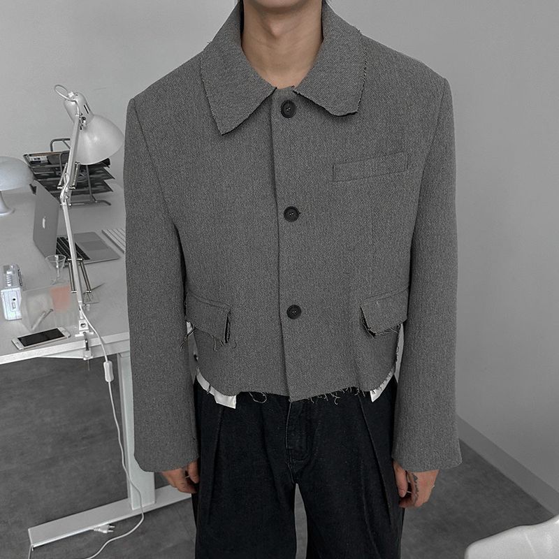 3 TAP Wool 50 Cut Off Crop Jacket (2color)