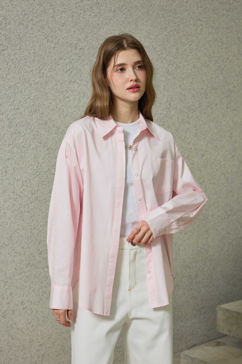 BRIGHT OVERSIZED SHIRT / PINK