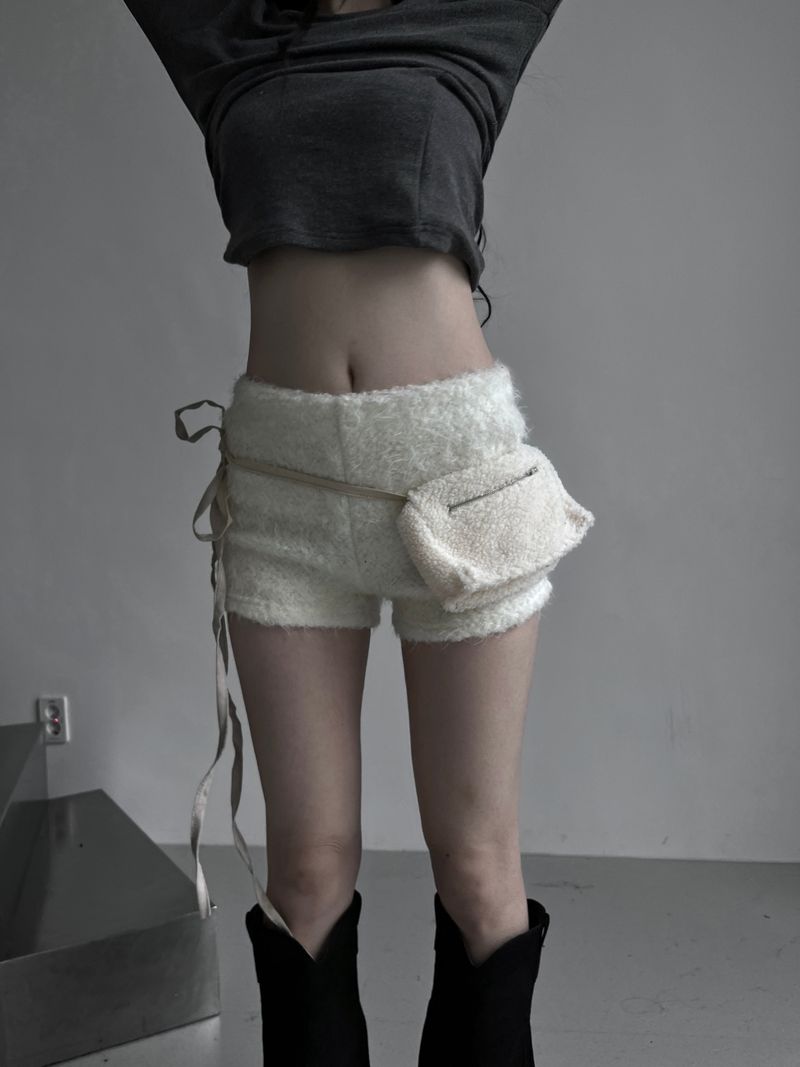 boucle strap mini belt bag (2color)