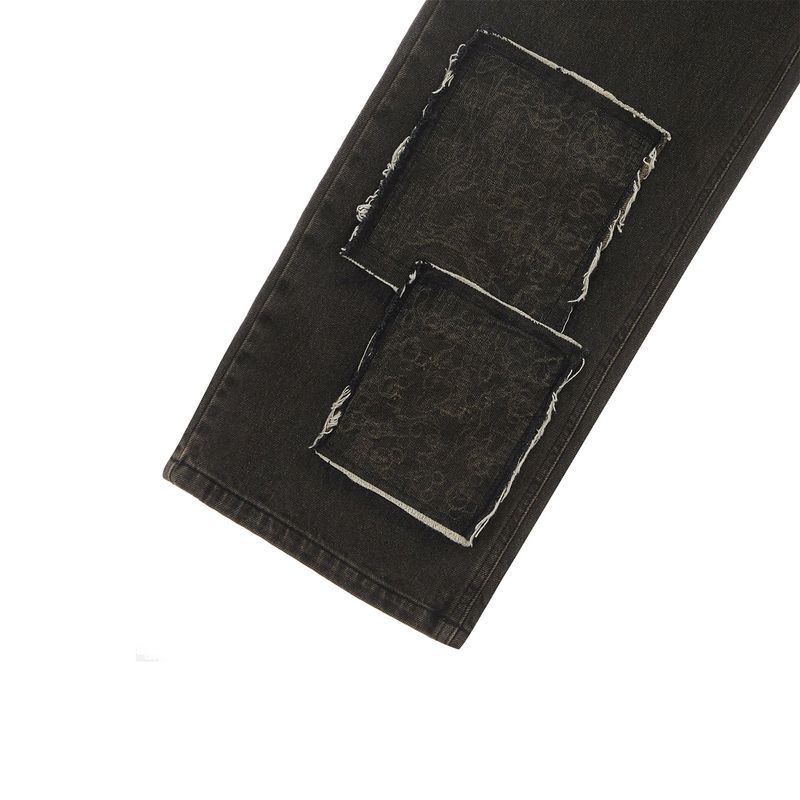 [DISNEY] Patchwork Denim Pants_Black