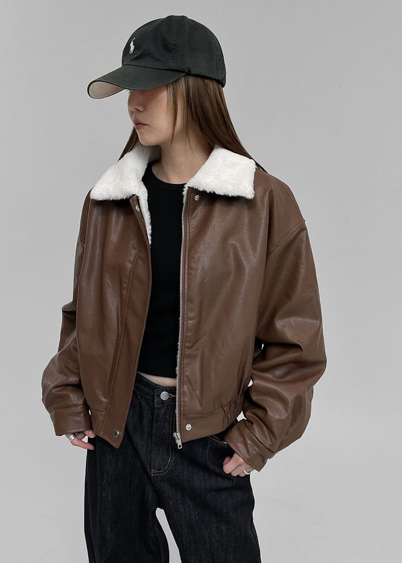 BLACKUP（ブラックアップ）の「[MADE] Cressy fur leather blouson（Jackets/Outerwear）」