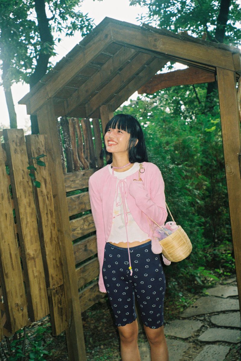 smile leggings navy
