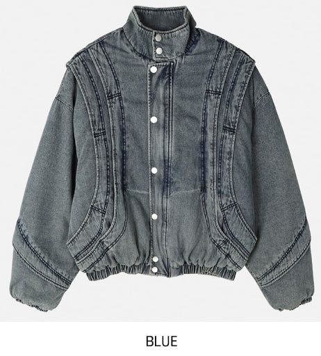 Kud cut denim padded jumper