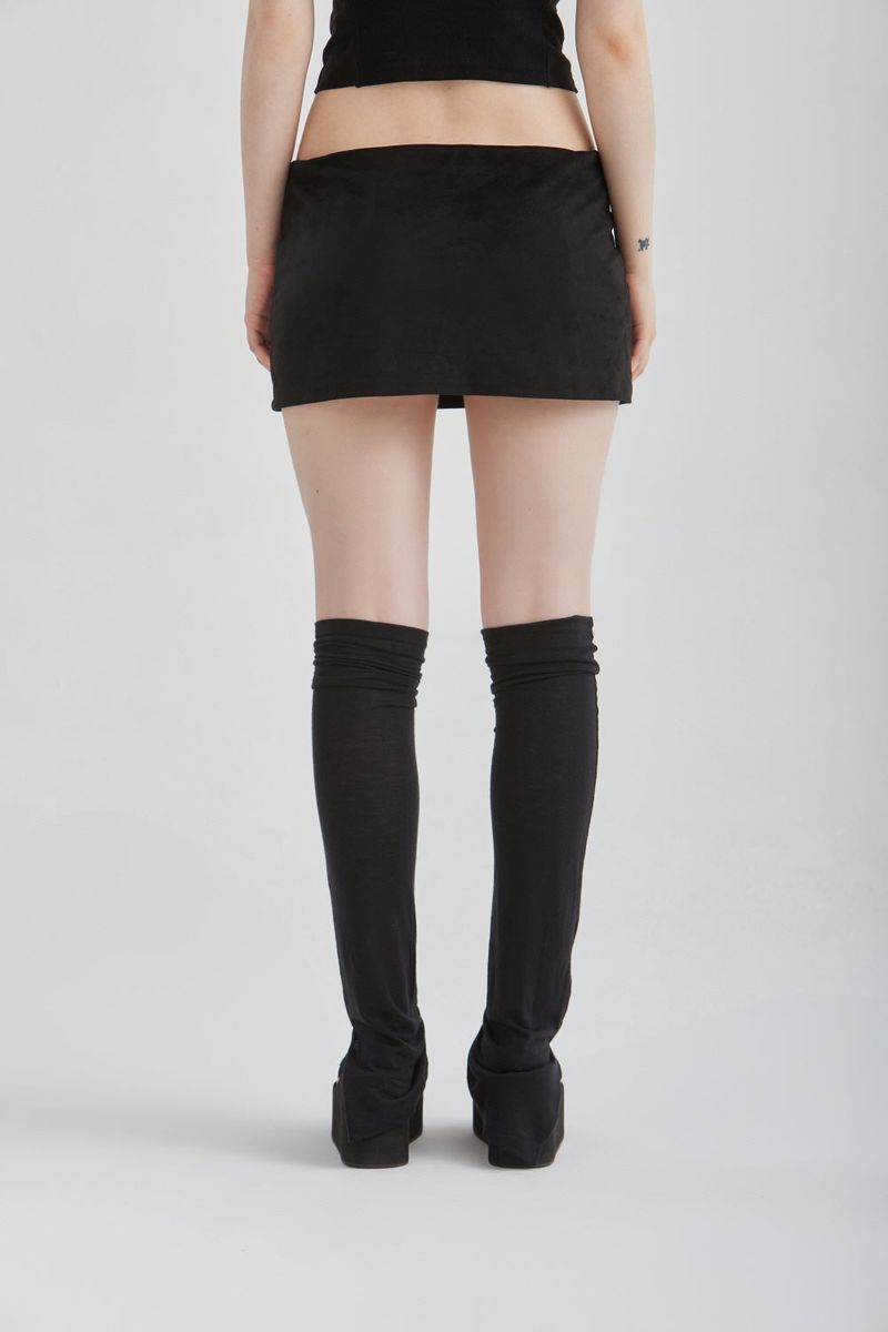VELVET STUD SKIRT