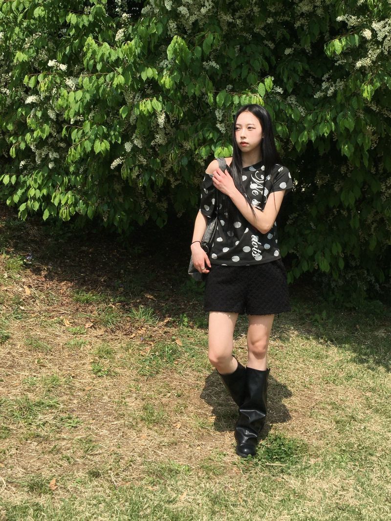 Popo Boucle banding short pants (3c)