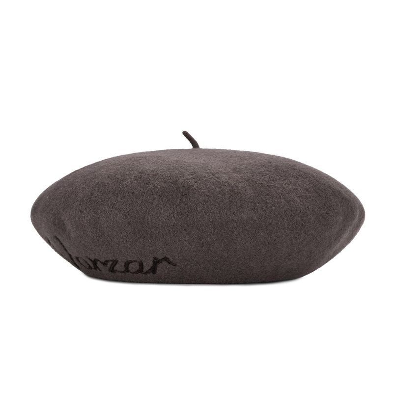 VARZAR Cursive Logo Wool Beret / Cocoa