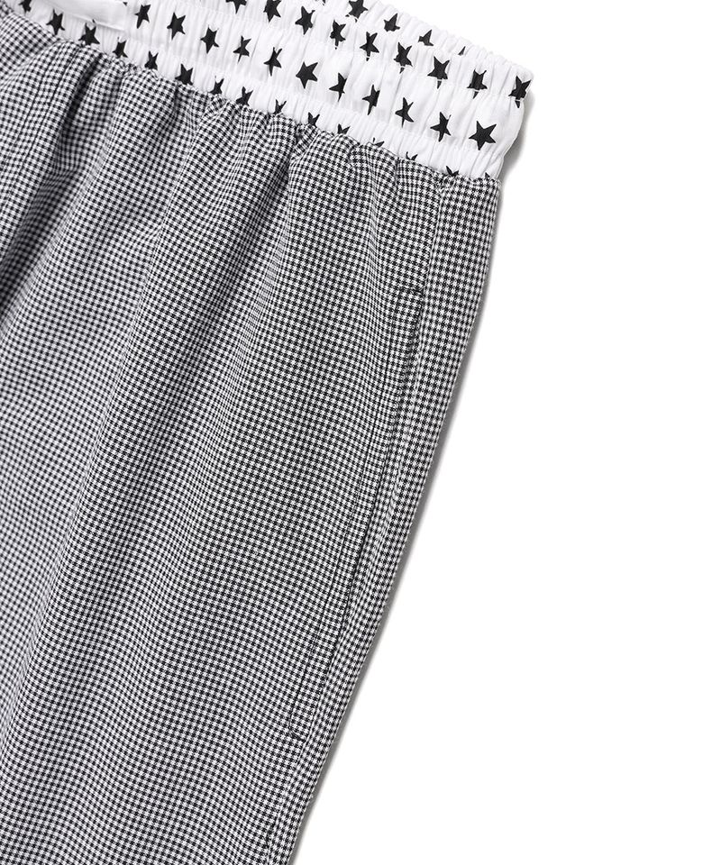 W CHECK LOUNGE PANTS BLACK(CV2FMFPA59A)