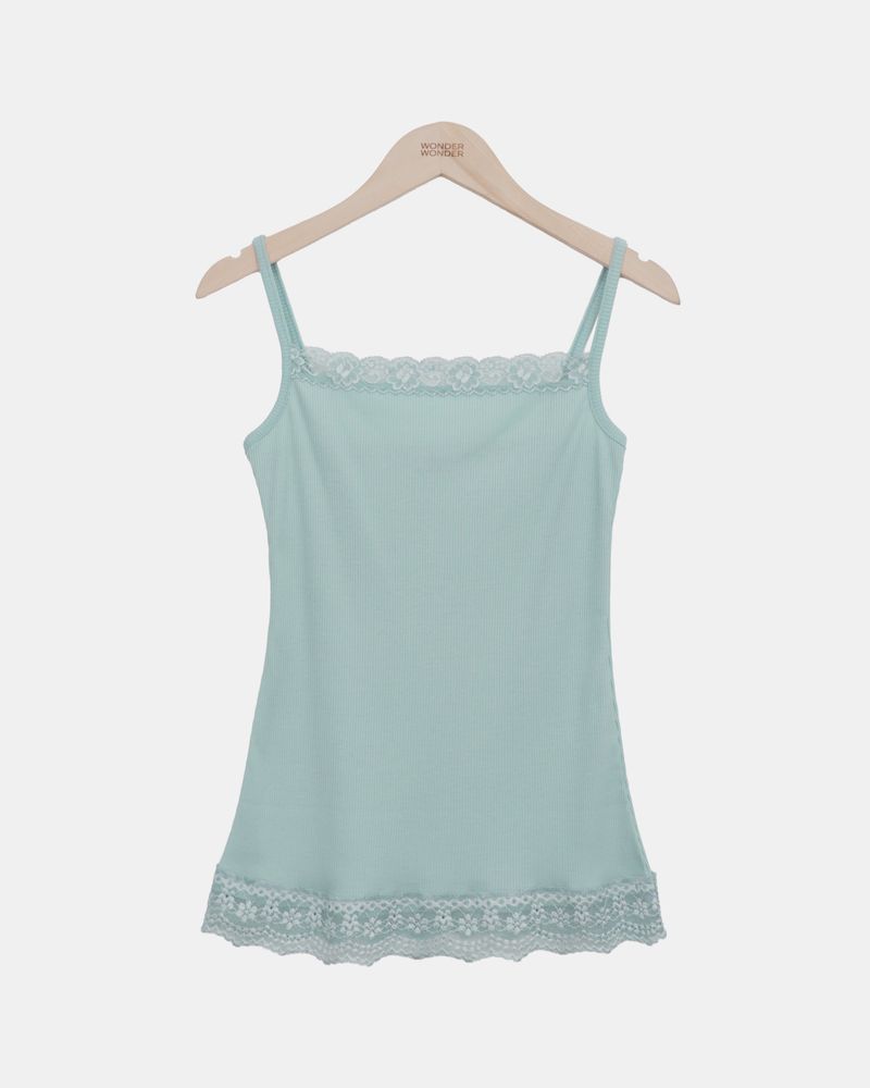 Vuet Lace Ribbed Sleeveless Top