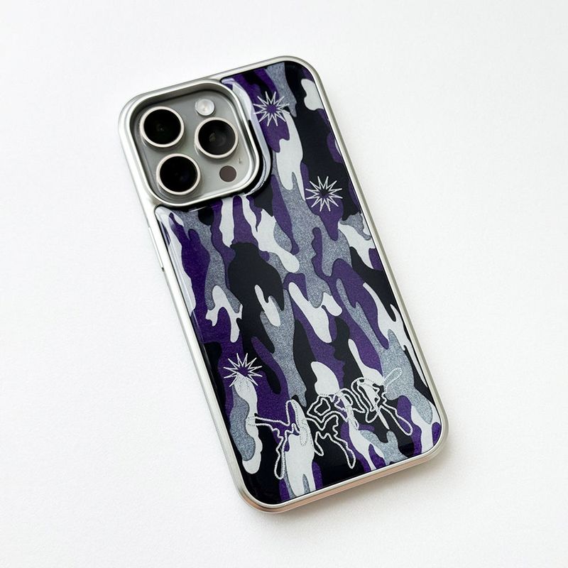 Sharpburst Camouflage Phone Case (SV_Purple)
