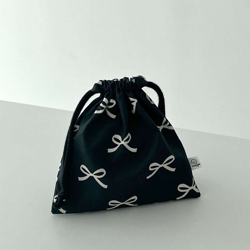 RIBBON STRING POUCH (2 color)