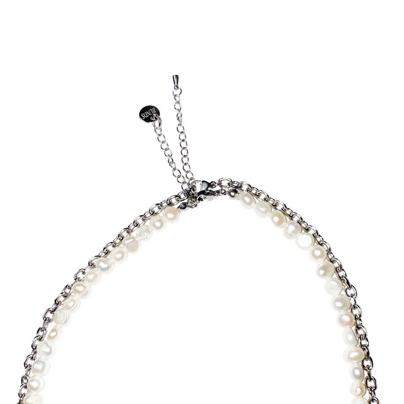 [set] pearl layered necklace