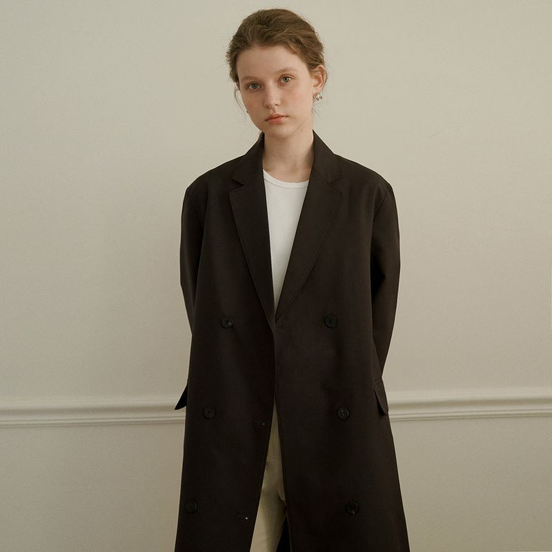 Mannish double long coat