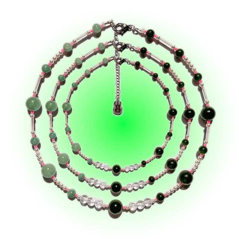 Jade Boba Tea Necklace