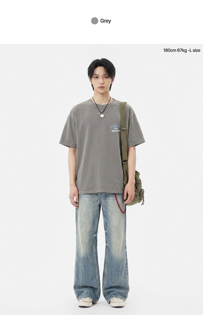 pegasus pigment-dyed short-sleeve t-shirt (3color)