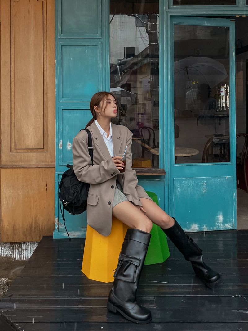 (UNISEX) フレーオーバーシングルジャケット