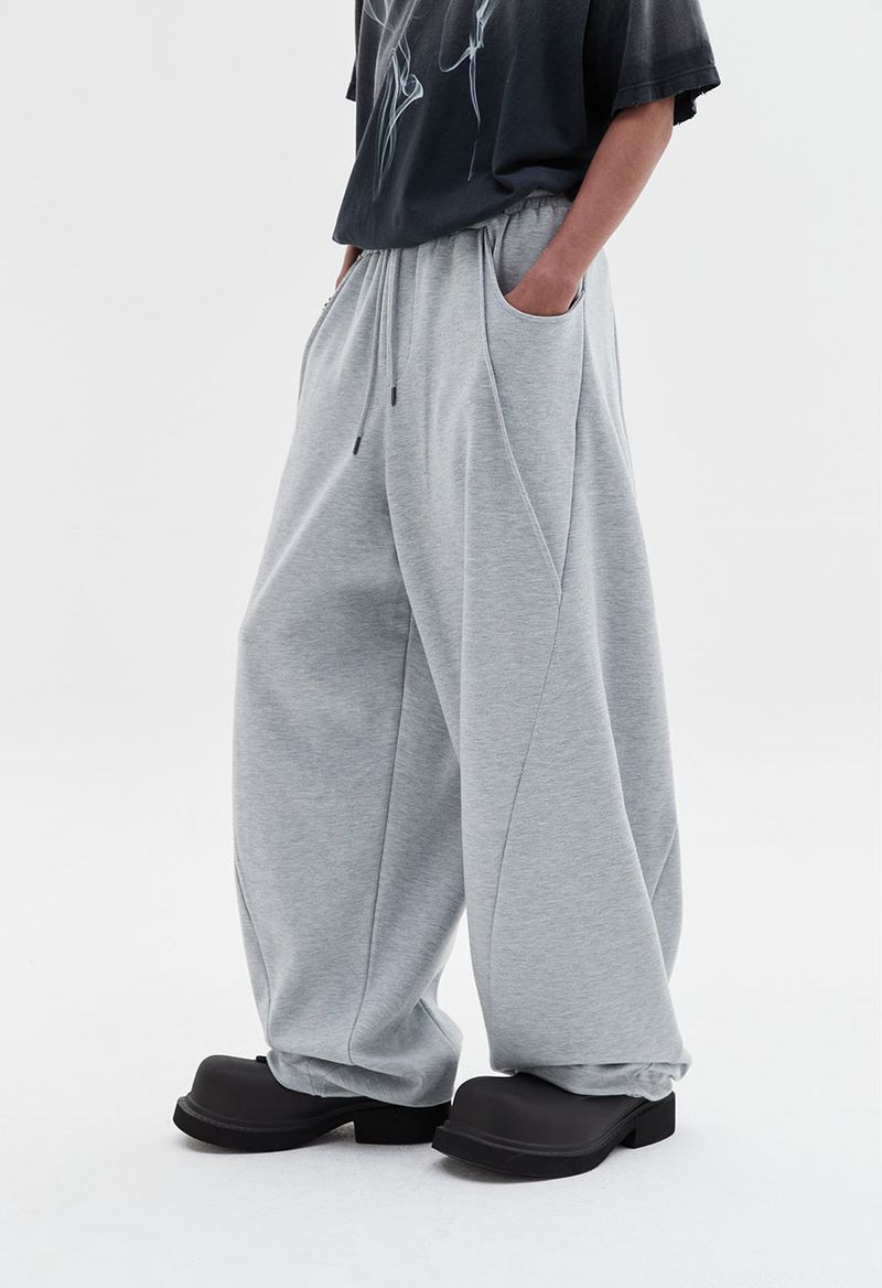 wavy sweat pants grey