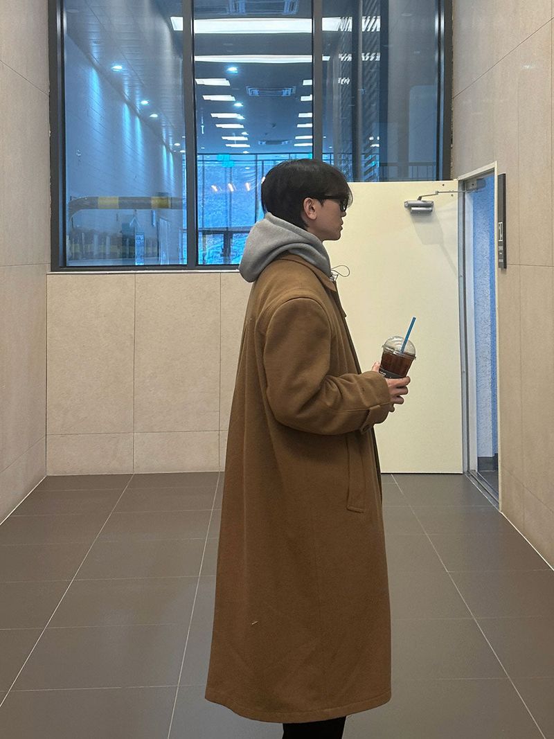 3 TAP Melton Essential Wool Coat (2color)