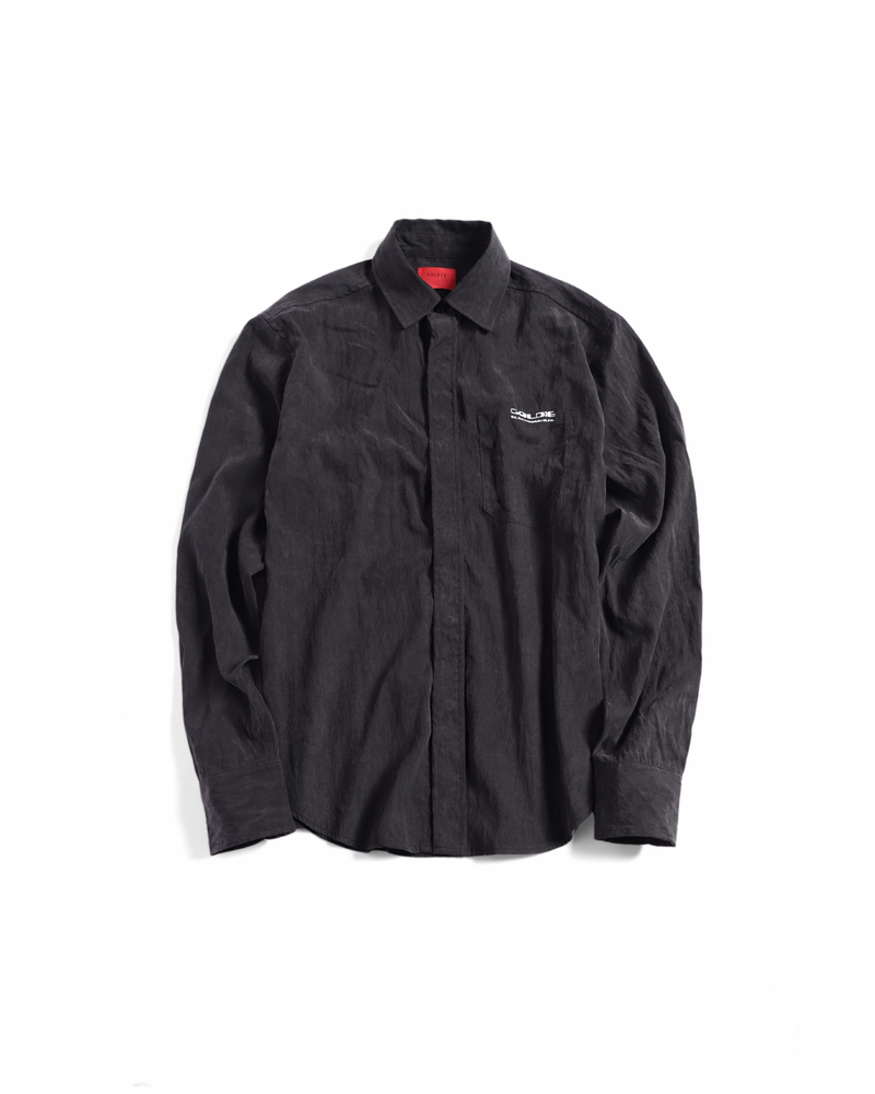 Goldie（ゴルディ）の「CUPRO BLACK LONG SLEEVES SHIRT（Tops）」