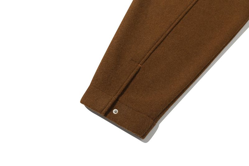 DOUBLE LAYER WOOL JACKET_BROWN