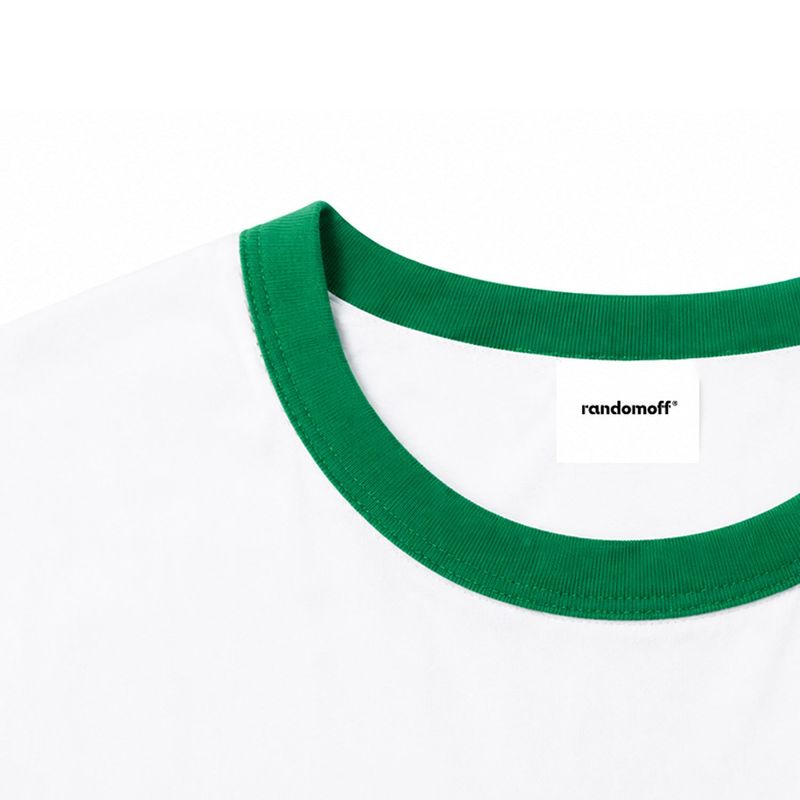 [Unisex] BASIC LINE RINGER T-SHIRT [WHITEGREEN]