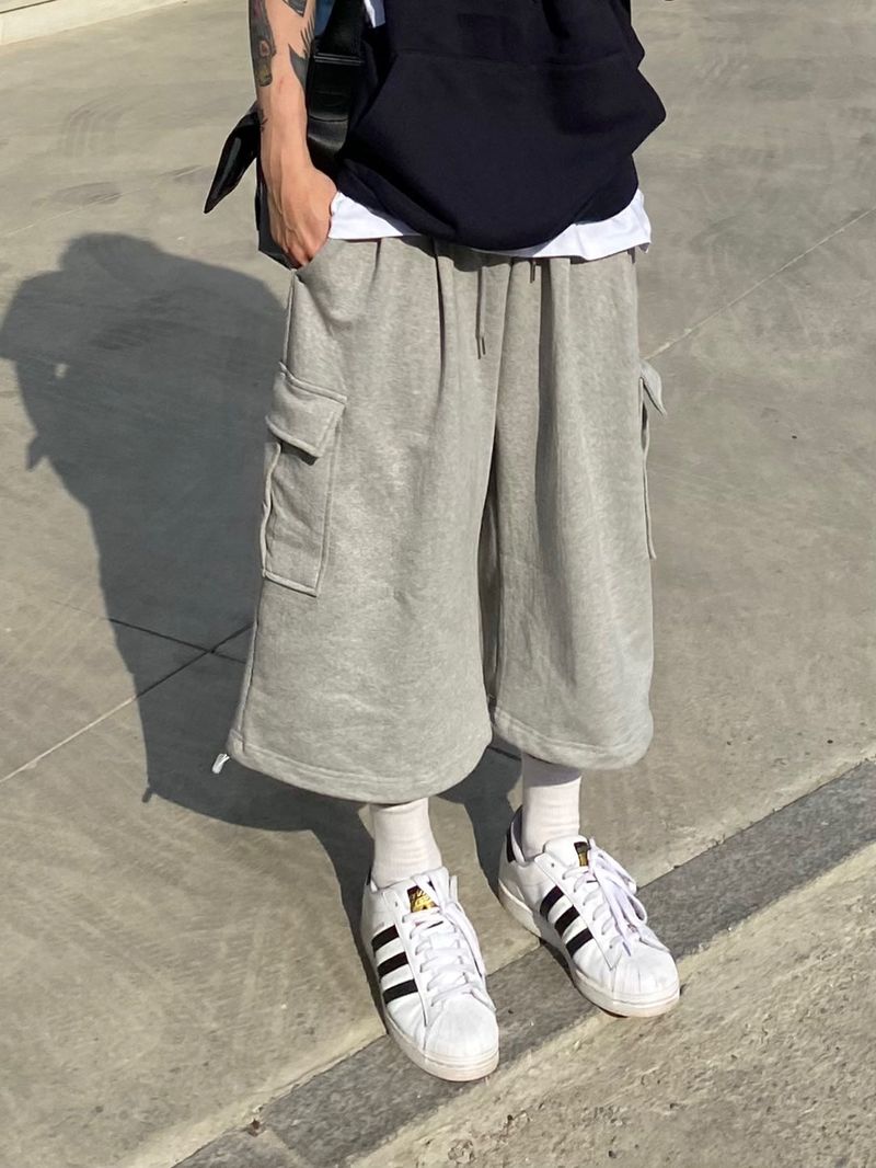 Terry Cargo Sweat String Half Pants 3C